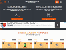 Tablet Screenshot of fantacalcio-online.com